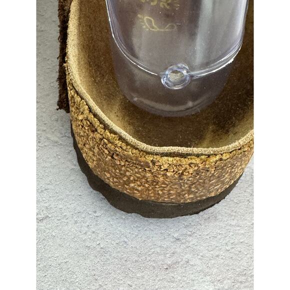 Birkenstock Arizona Brown Leather Sandals EU39 Womens US Size 8 FLAWS READ - Picture 4 of 16